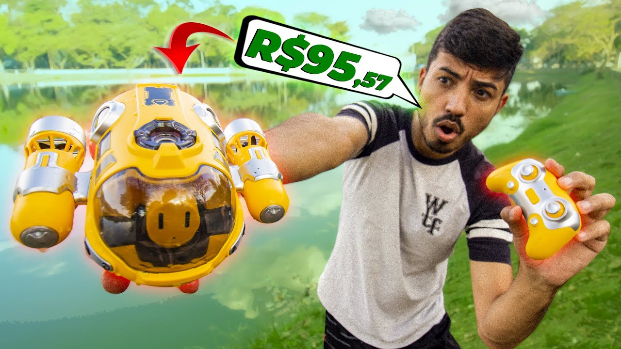 Comprei um BARCO SUBMERSÍVEL de Controle Remoto no Aliexpress