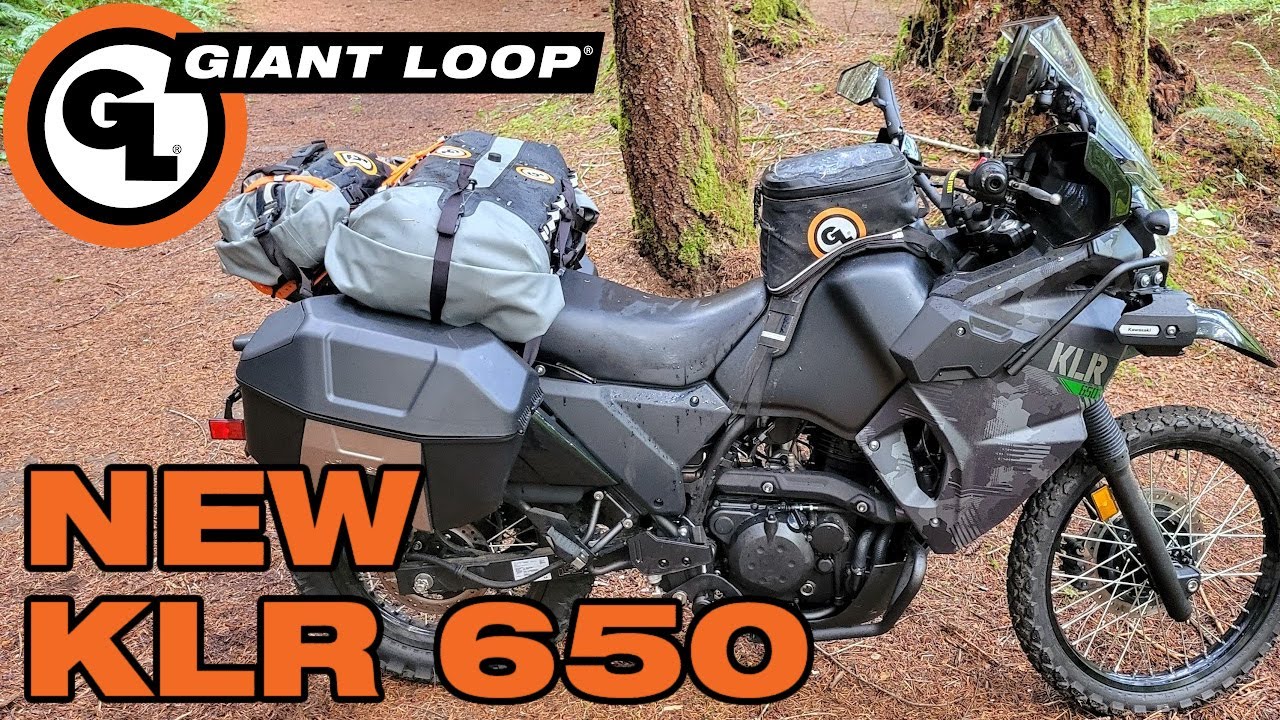 Full Motorcycle Soft Luggage Setup for Moto Camping on the 2022 Kawasaki KLR 650 Adventure