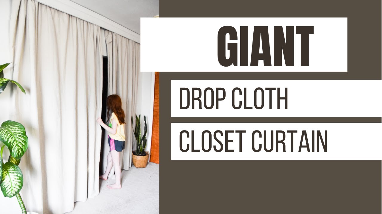 Dropcloth Closet Curtain | Budget Friendly Closet Door Alternative