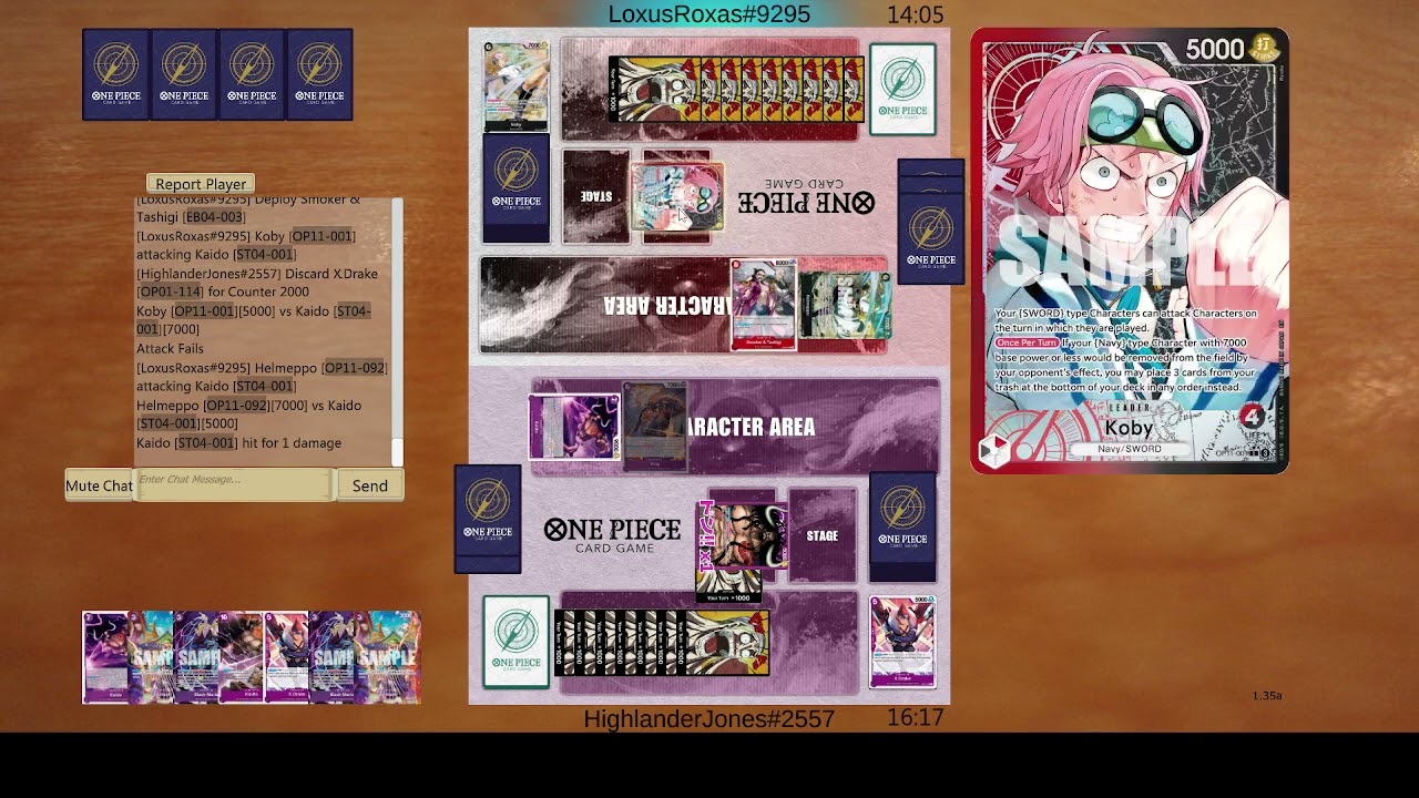 OPTCG OP14/EB04 Gameplay FT. @TheLoxusRoxas Purple Kaido VS RB Koby!