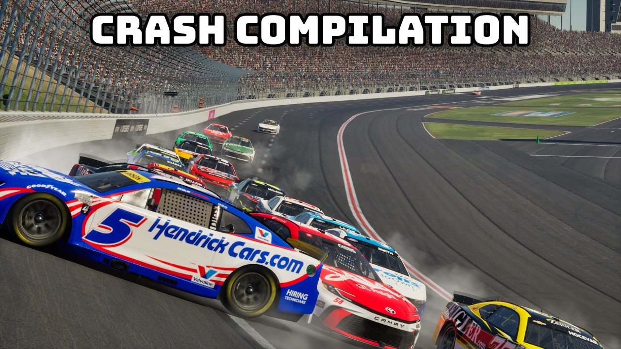 NASCAR 25 Realistic Crash Compilation 19