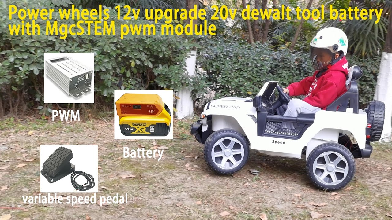 Power wheels upgrade with variable speed pedal and LVP(Low-voltage protection)