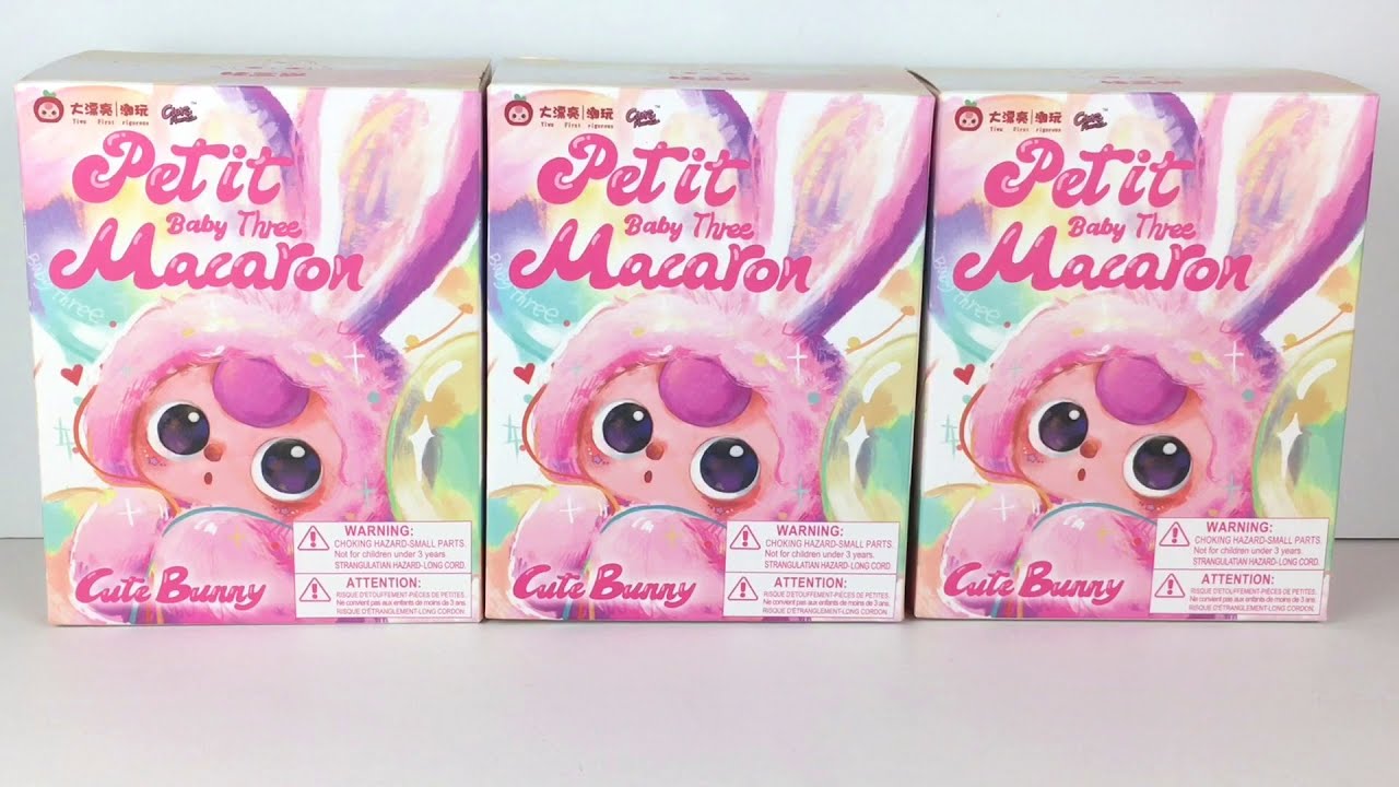 Распаковка набора Baby Three Blind Box: милый кролик Petit Macaron ✨ Распаковка плюшевого кулона