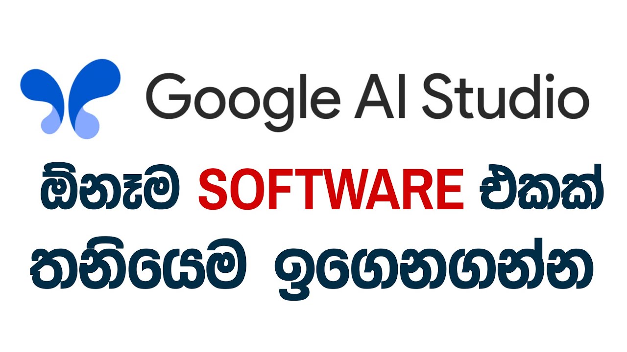 ඕනෑම SOFTWARE එකක් තනියෙම ඉගෙනගන්න - Google AI Studio