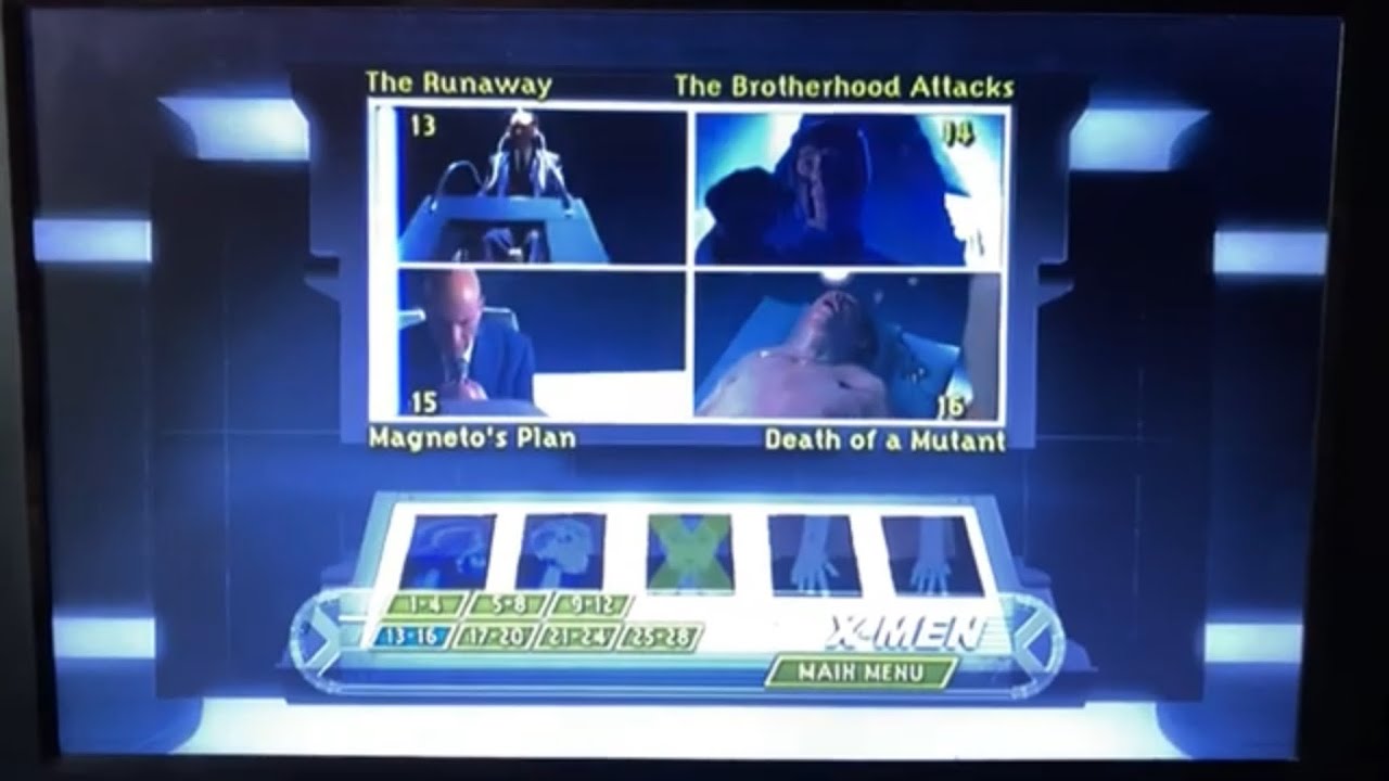 X-Men 2000 DVD Menu walkthrough
