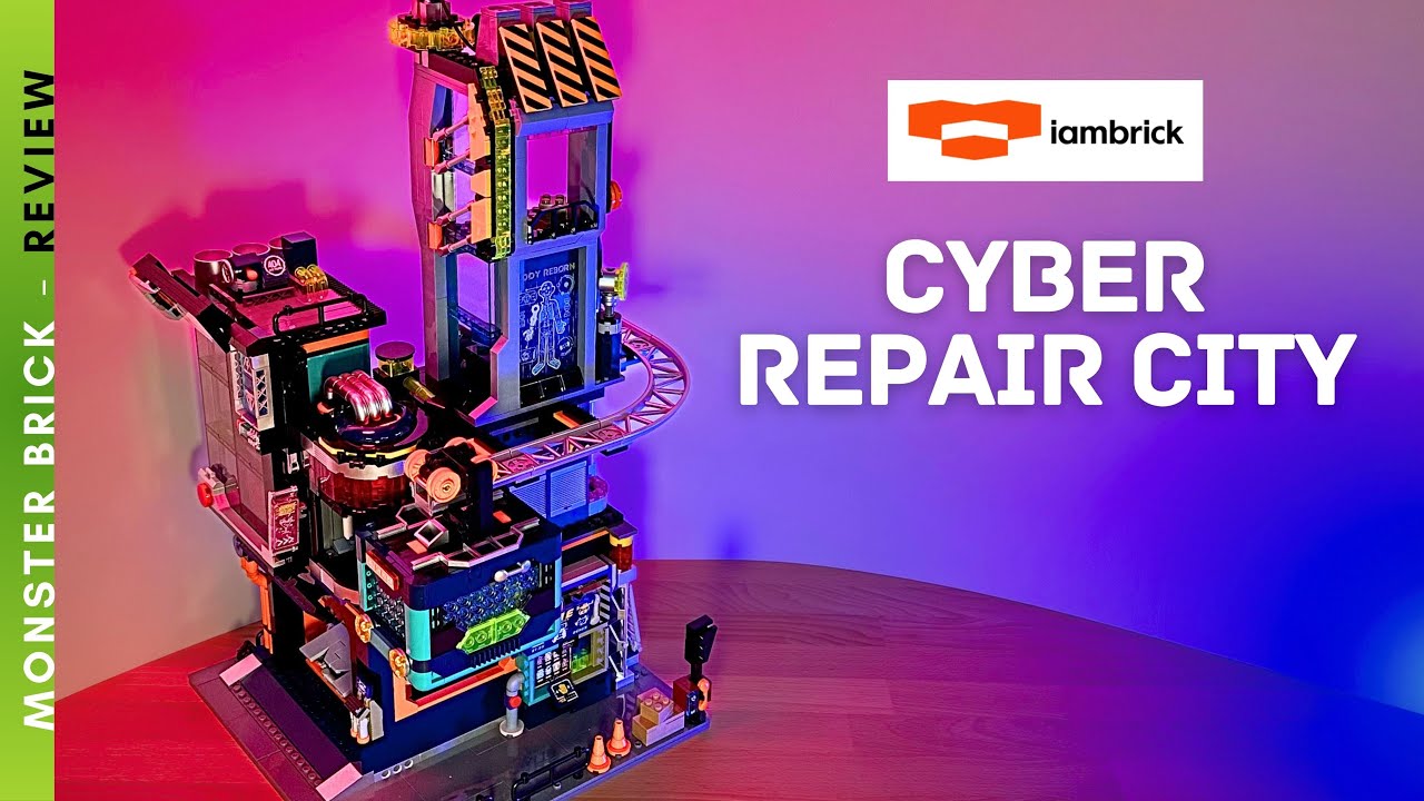 Обзор модульного набора в стиле киберпанк: iambrick CYBER REPAIR CITY (2098 деталей) 40104