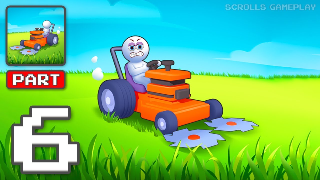 Stone Grass - Gameplay Walkthrough Part 6 - Master the Art of Perfect Lawn Mowing (iOS, Android)