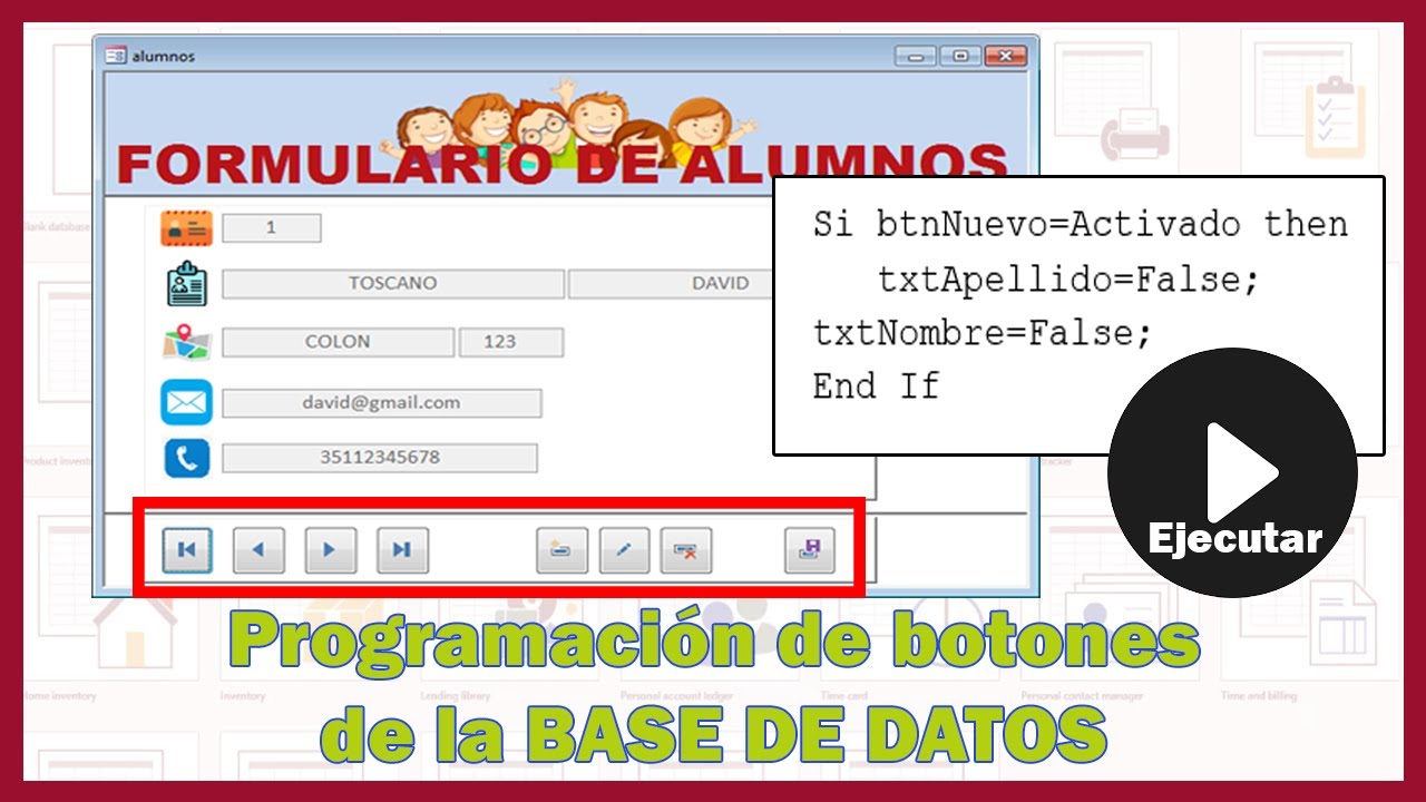PROGRAMAR BOTONES en BASE de DATOS de MS ACCESS 👨‍💻 Editar MACROS con VBA