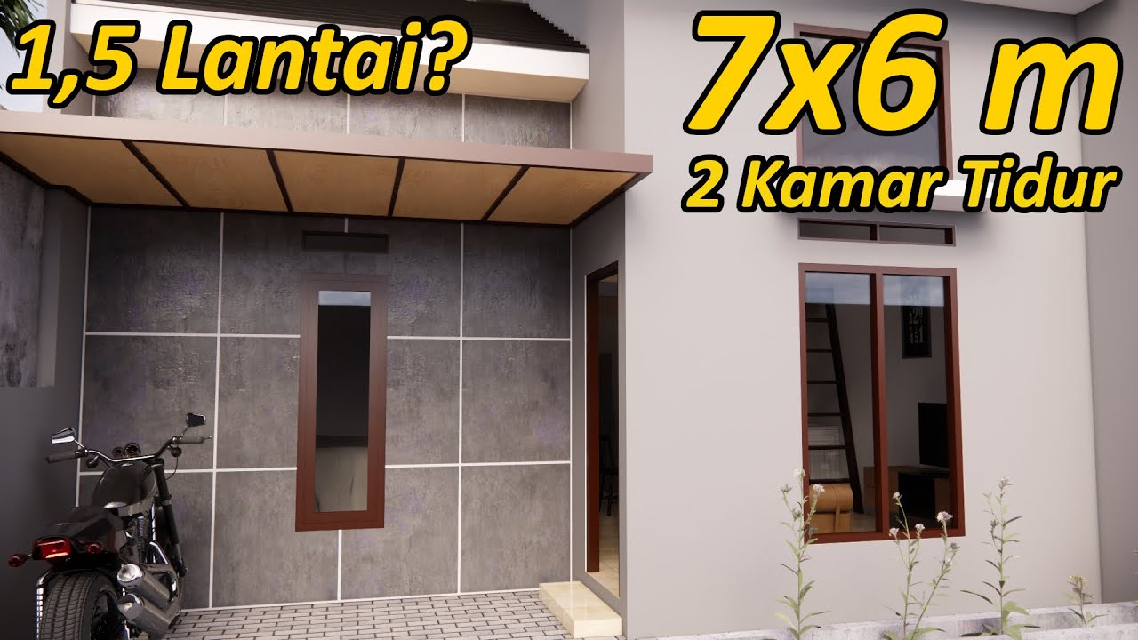 Rumah Minimalis 7x6 meter - 2 Kamar Tidur