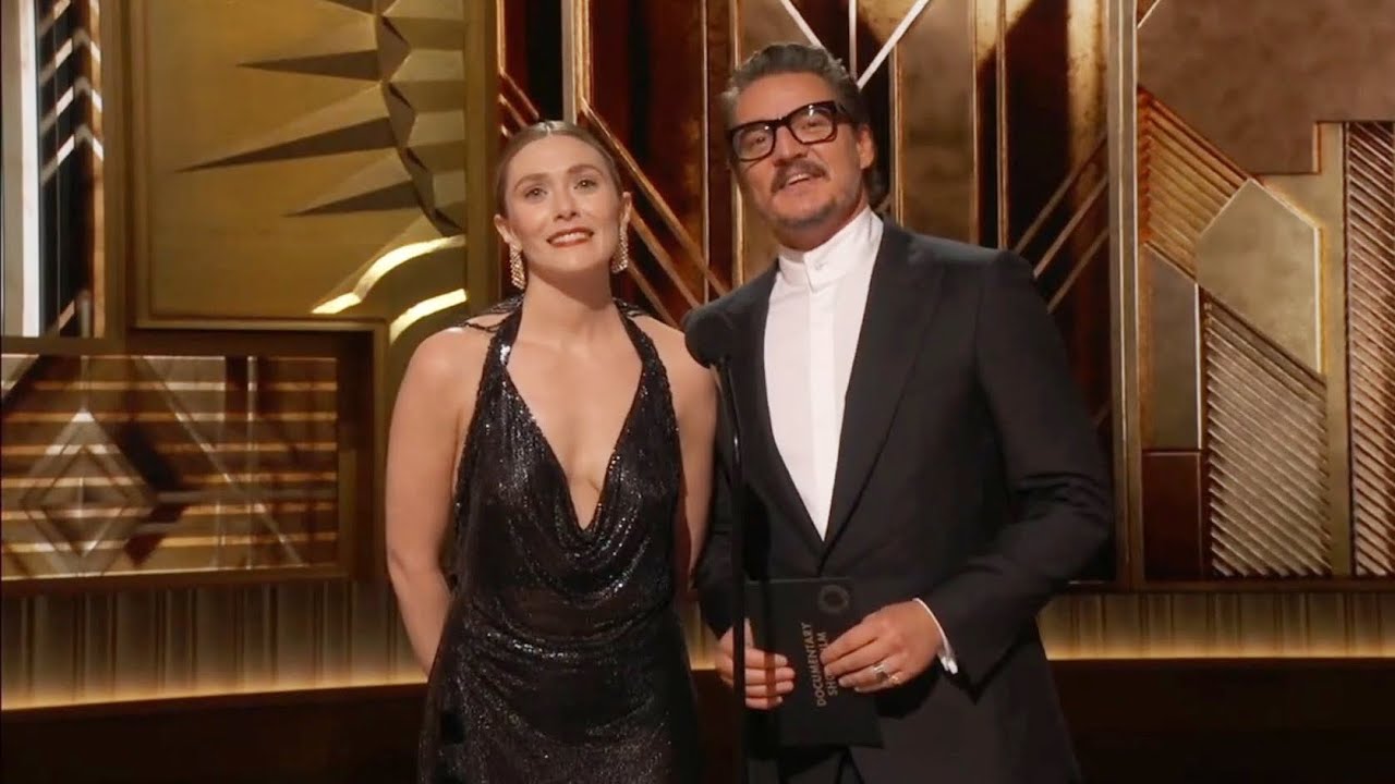Elizabeth Olsen and Pedro Pascal at the Oscars