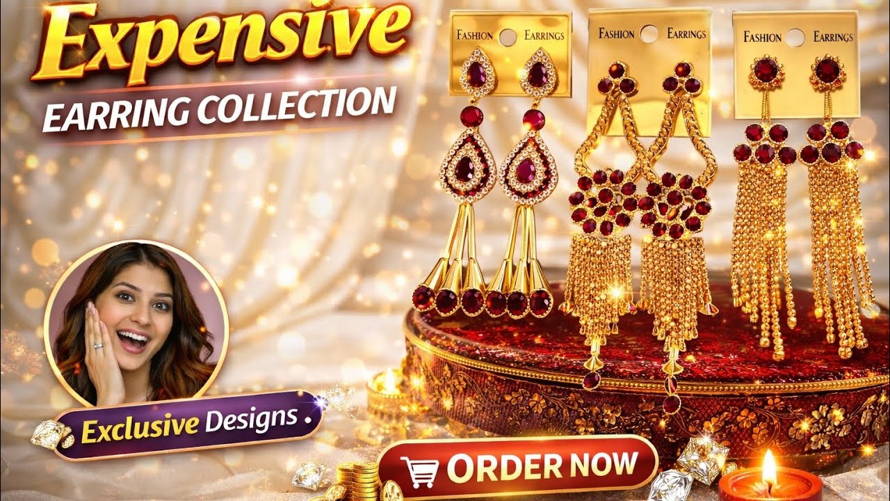 “Which Design Is Best? 1, 2, 3 or 4?”Trending Artificial Earrings Designs ✨ Wedding & Party Wear. 
