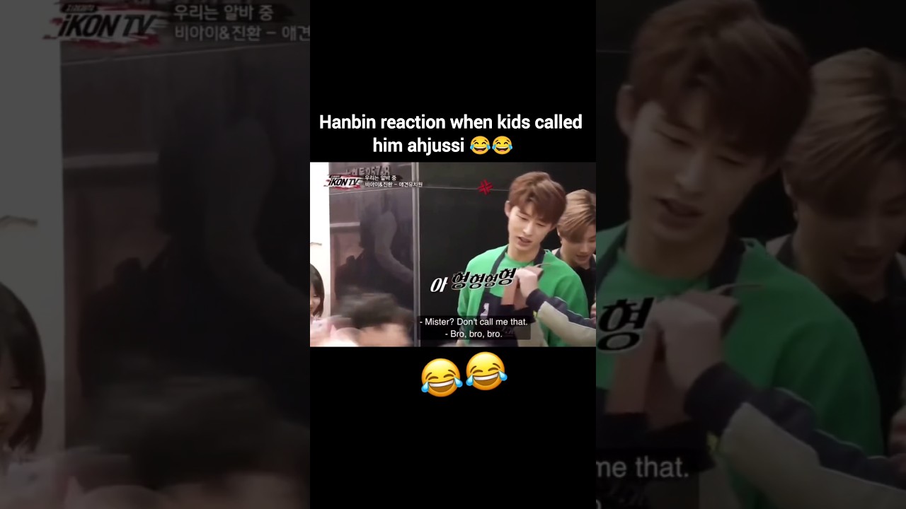 Hanbin reaction when kids called him ahjussi😂😂 #hanbin #bi #id #kimhanbin #kpop #shortvideo #shorts
