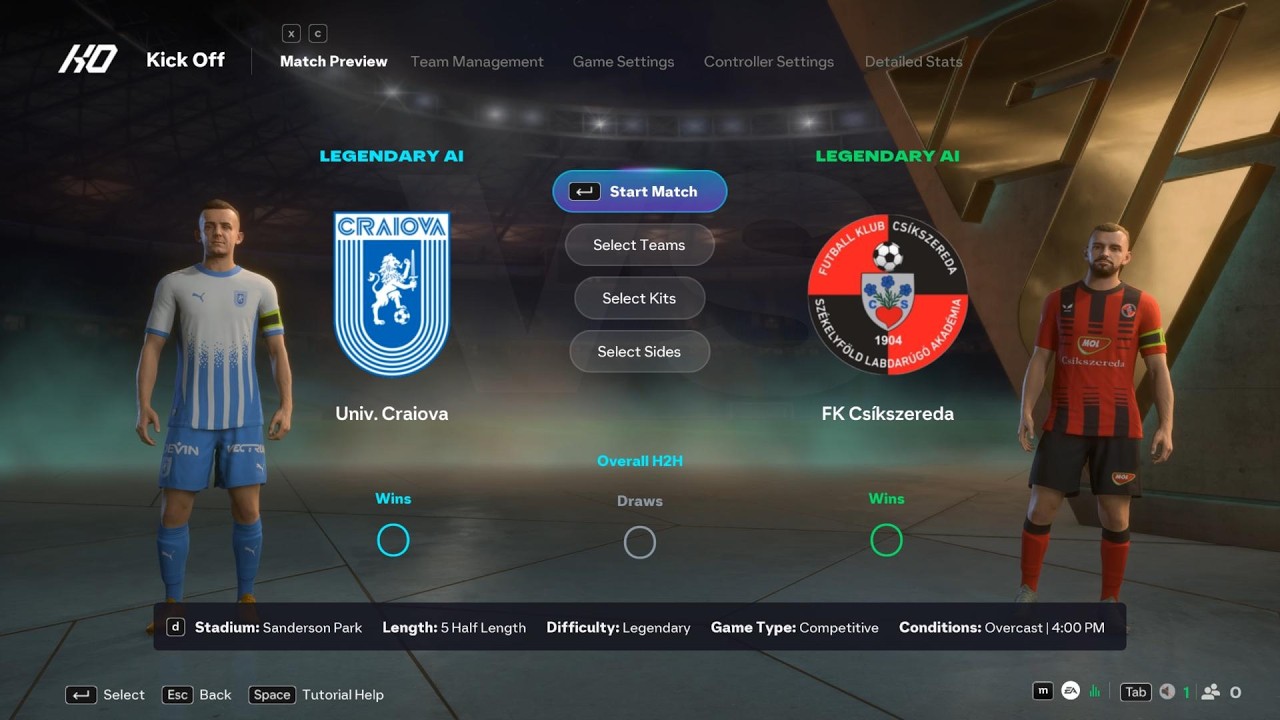 Universitatea Craiova vs Csíkszereda | Superliga | EA FC 26 | Simulare