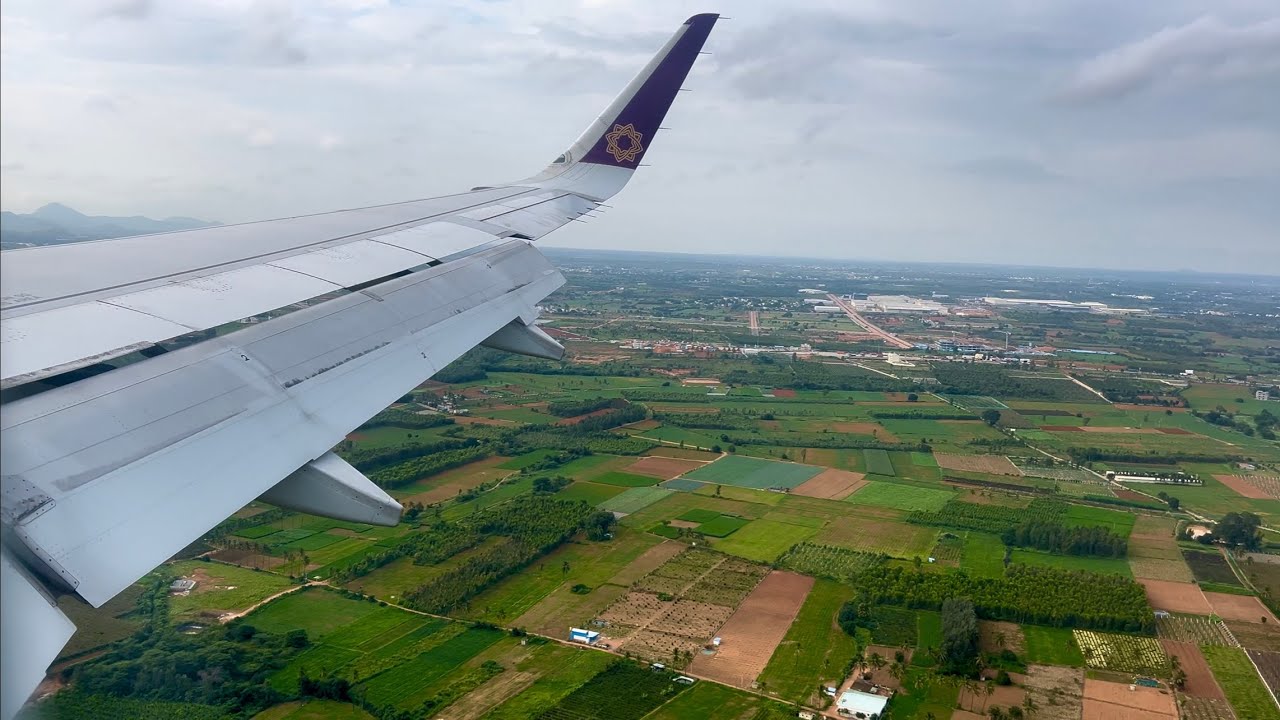 Air India A320N landing in Bengaluru kempagowda airport 