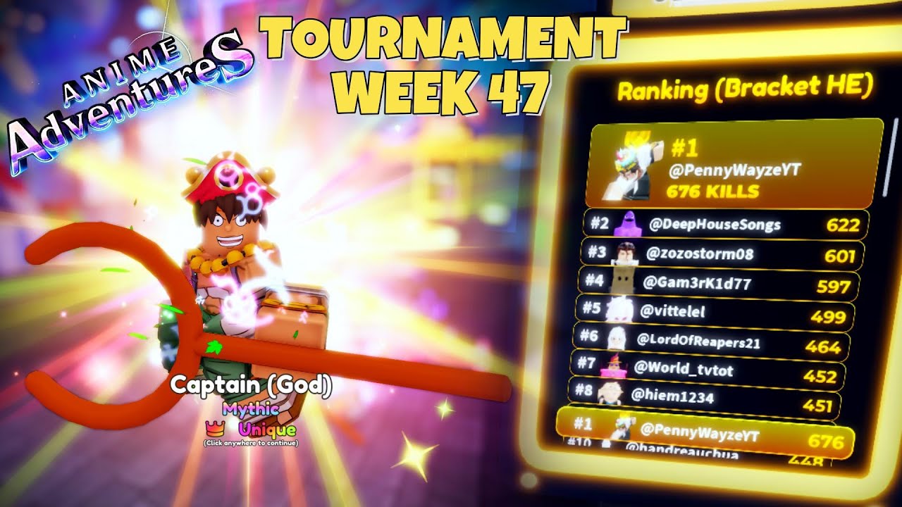 TOURNAMENT WEEK 47 676+ KILLS USSOP GOD! - ANIME ADVENTURES