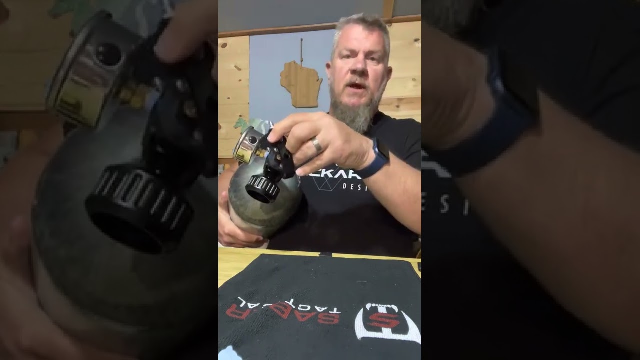 Установка клапана Saber Tactical Tank Valve на 9-литровый баллон Acecare для заправки пневматичес...