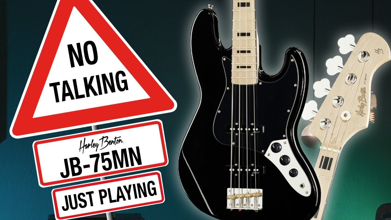 Harley Benton - No Talking - JB-75 MN Black - Just Playing -