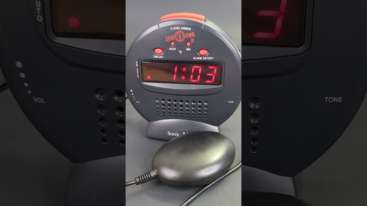 Sonic Alert Sonic Bomb Jr Alarm Clock With Vibration Device
