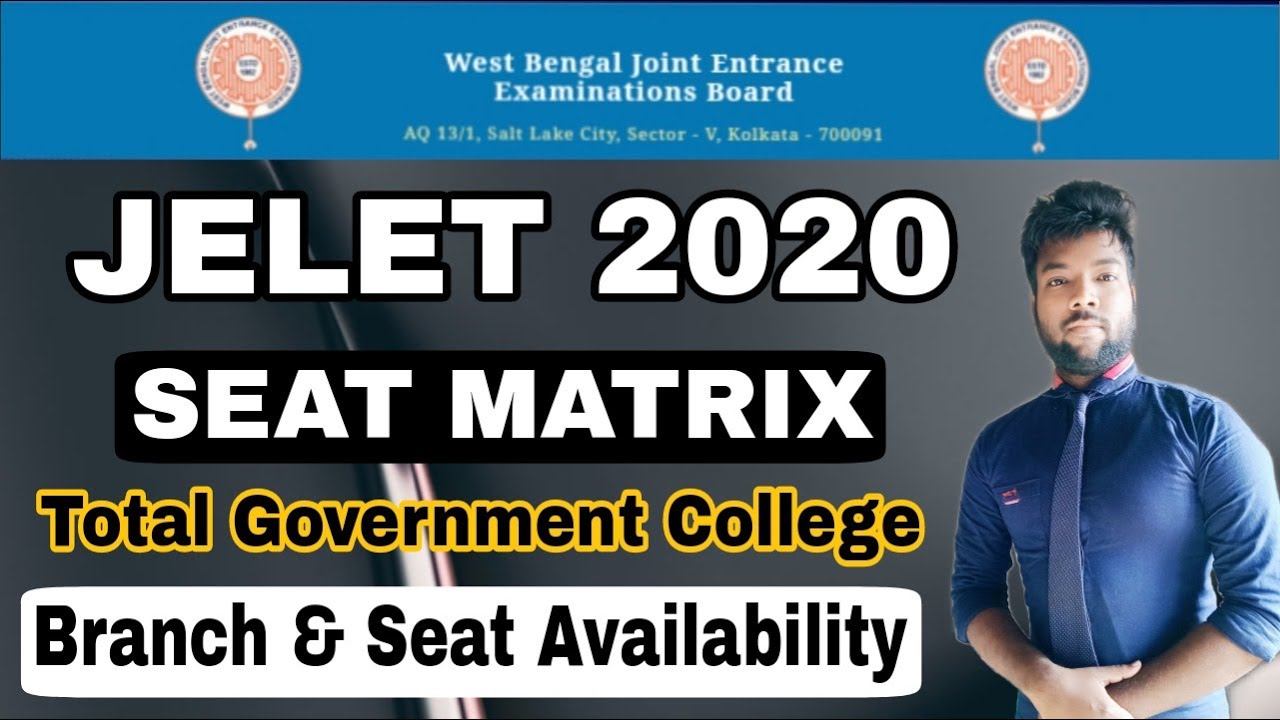 JELET 2020 SEAT MATRIX | Total Government College | Government College Branch & Seat Information |