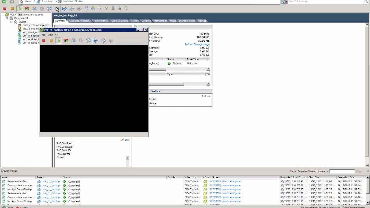 NetApp Virtual Storage Console (VSC) for VMware - Backup & Recovery