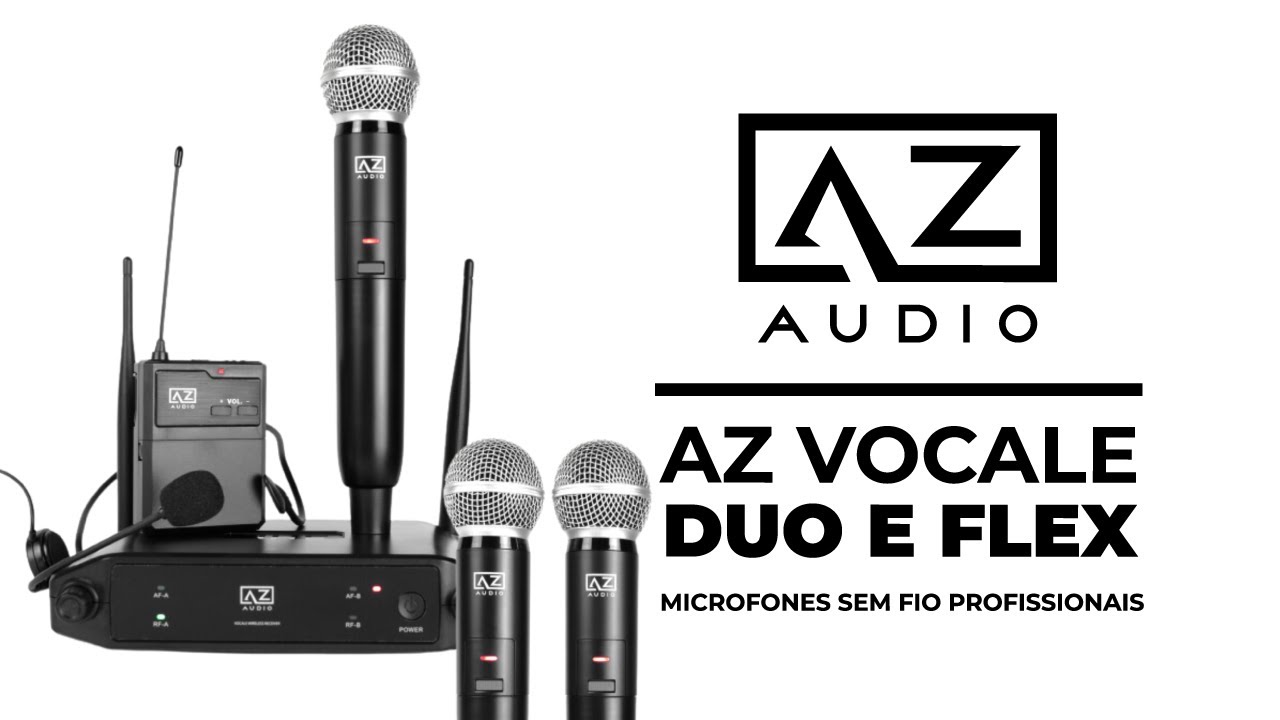 AZ VOCALE DUO e AZ VOCALE FLEX - Microfones Sem Fio Profissionais - AZ AUDIO | VÍDEO REVIEW