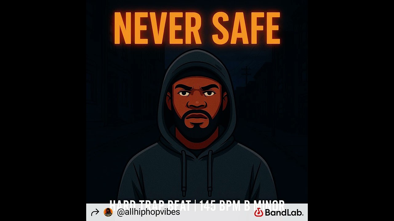 🎵 NEVER SAFE | Hard Trap Beat | 145 BPM B Minor