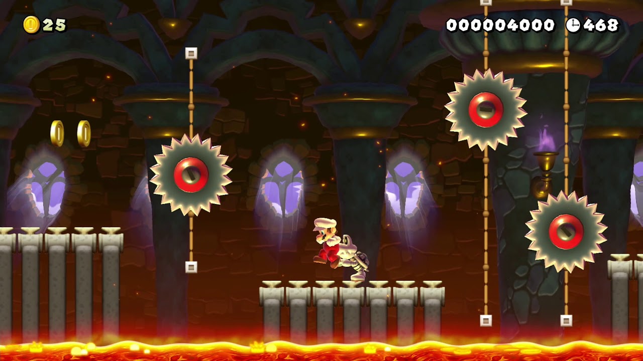 W5-4 Iggy Koopa's Castle by SuperMatt! 🍄 Super Mario Maker 2 😶 No Commentary　#acf