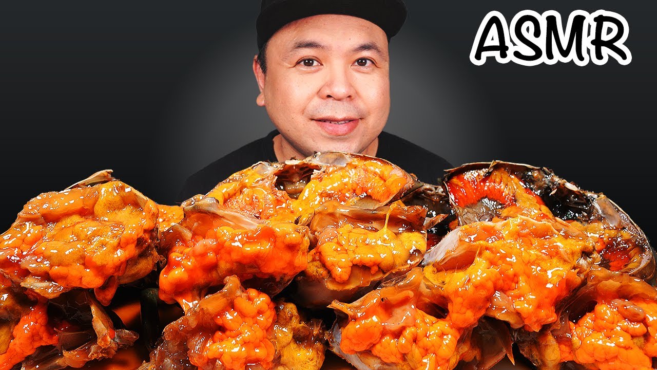 ASMR SOY SAUCE MARINATED RAW CRAB KOREAN POPULAR FOOD GANJANG-GEJANG MUKBANG EATING SOUND