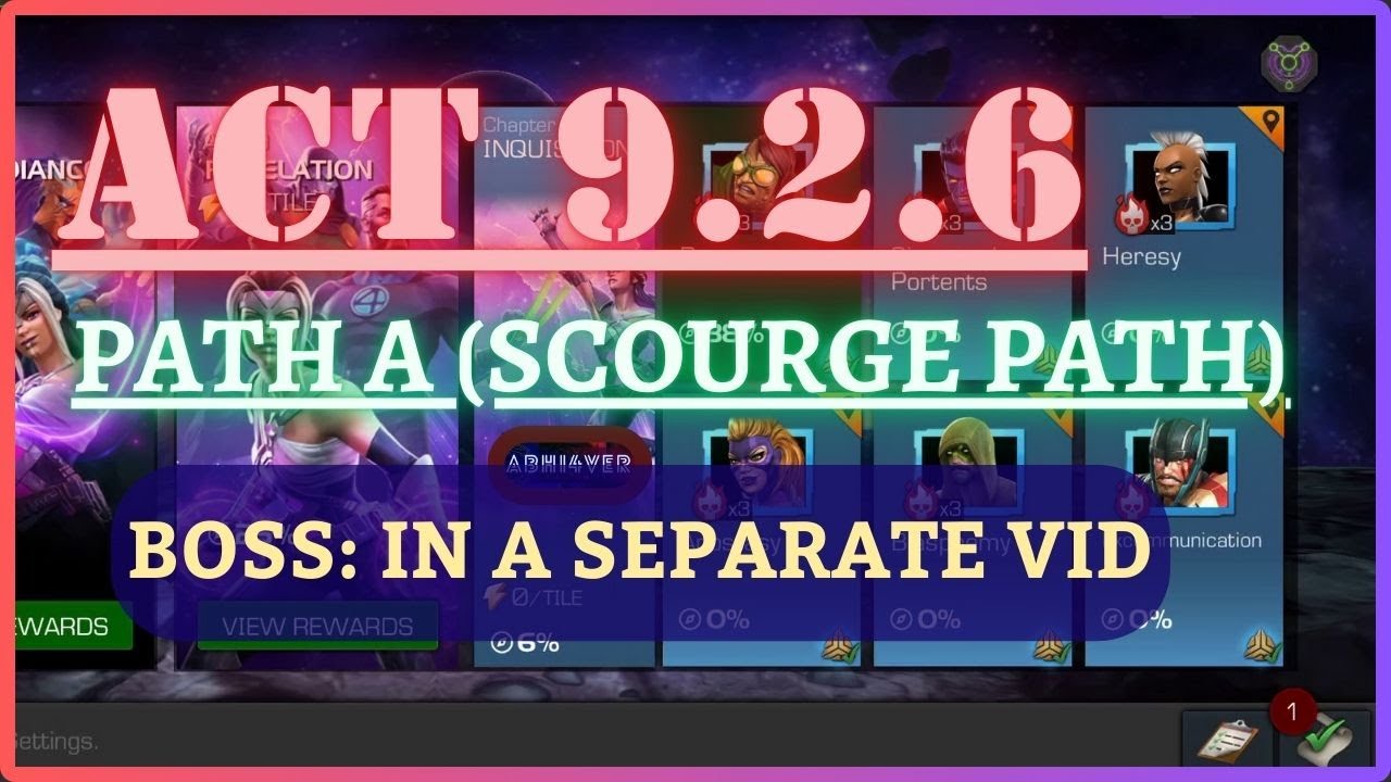 Act 9 | 9.2.6 | Easy Path | Scourge path | Complete guide | MCOC |