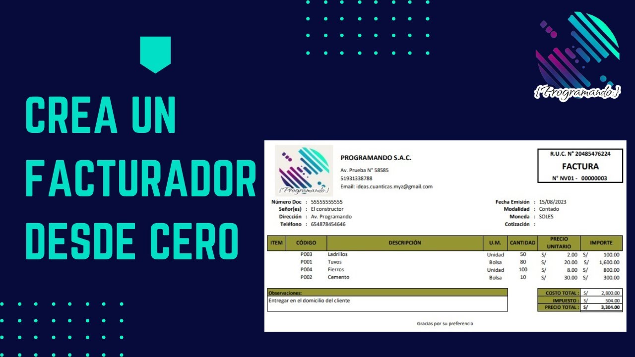 Crea tu propio FACTURADOR desde cero🧾