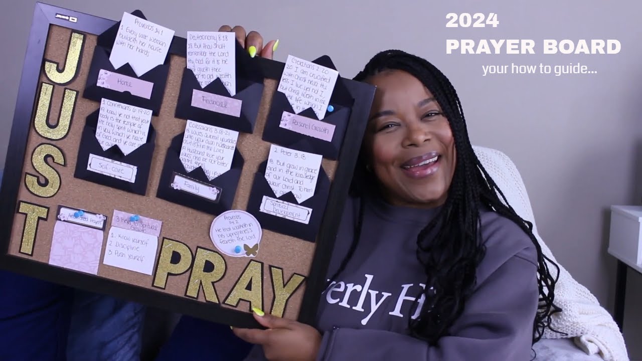 MAKING MY 2024 PRAYER BOARD! | BEING INTENTIONAL IN 2024