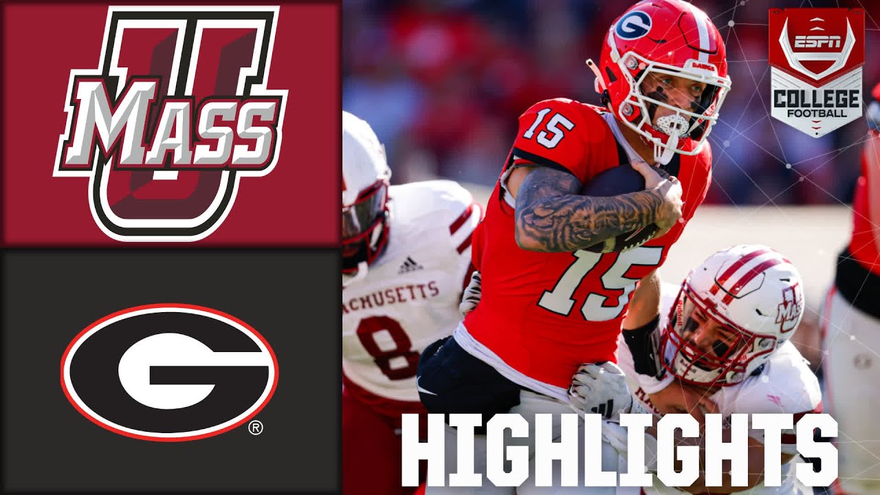UMass Minutemen против Georgia Bulldogs | Полные обзоры матча | ESPN College Football