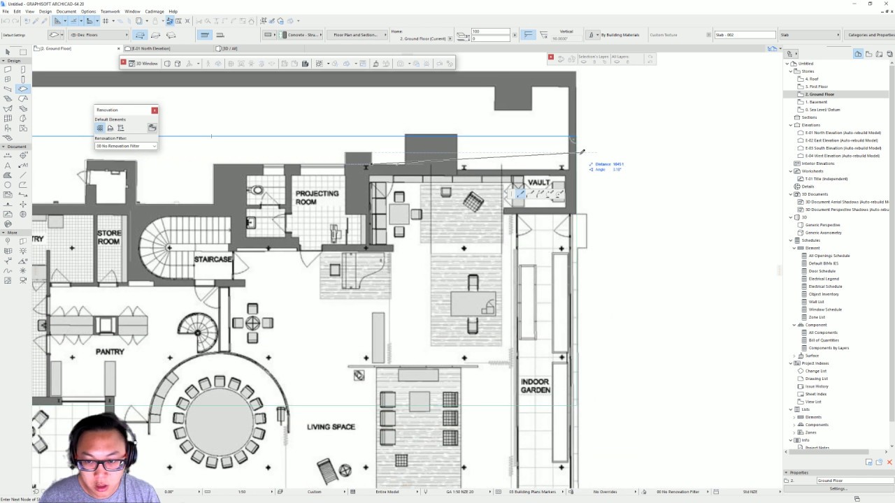 ARCHICAD TUTORIAL - Villa Tugendhat | PART 1 - How to draw a Floor plan