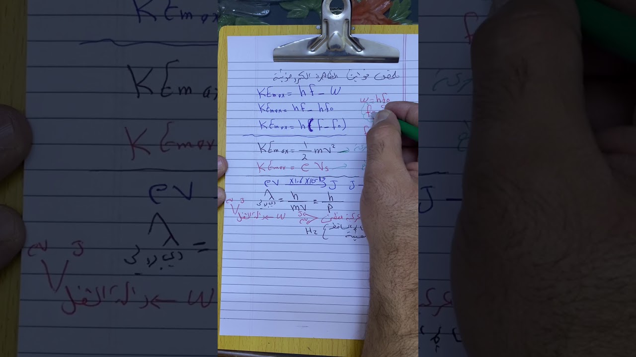 ملخص قوانين موضوع الظاهرة الكهروضوئية