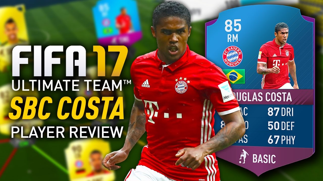 FIFA 17 SBC DOUGLAS COSTA (85) *5 STAR SKILLS* PLAYER REVIEW! FIFA 17 ULTIMATE TEAM!