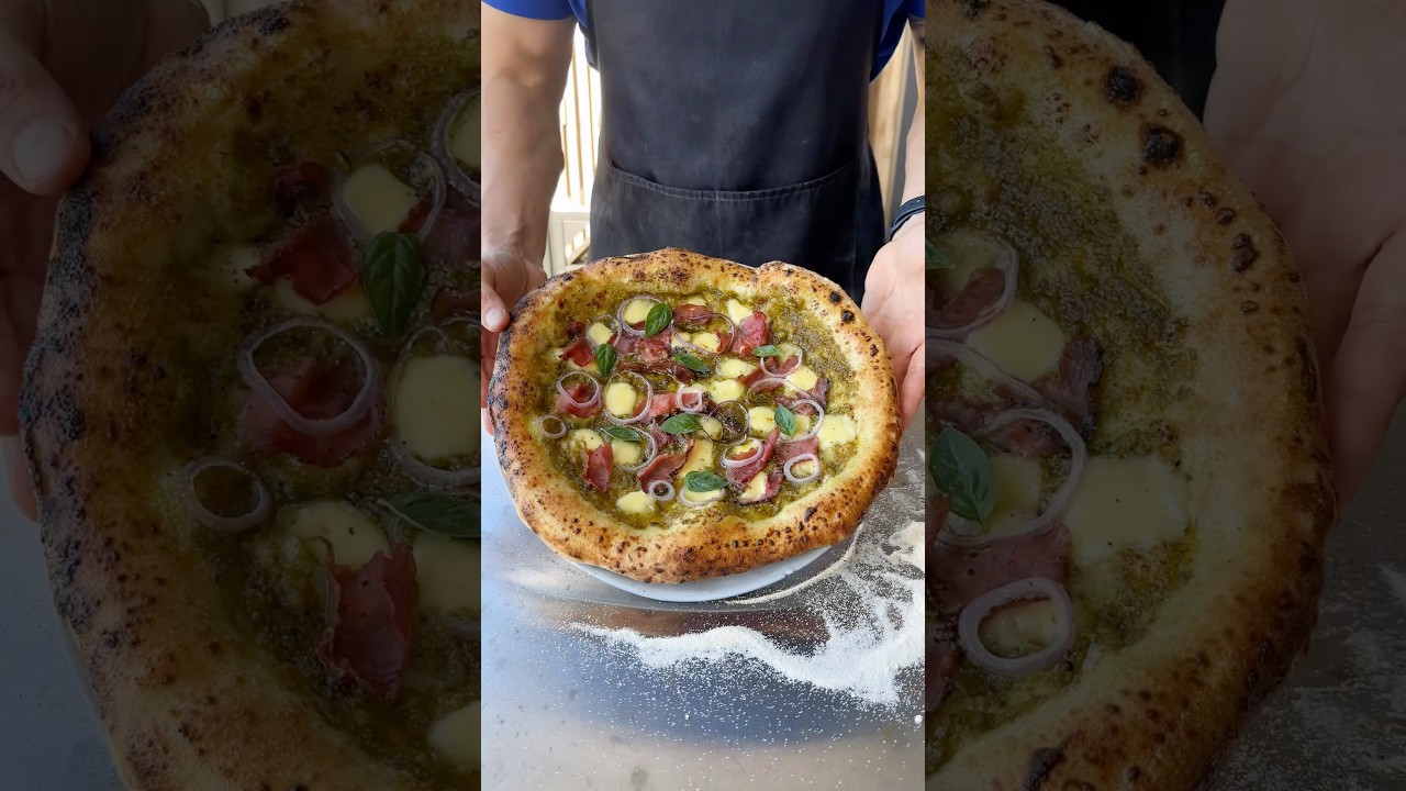 Ooni Koda 16 Neapolitan Pizza Recipe &ndash; Pesto & Beef Pastrami | Quick, Crispy, Delicious 💚 #shorts