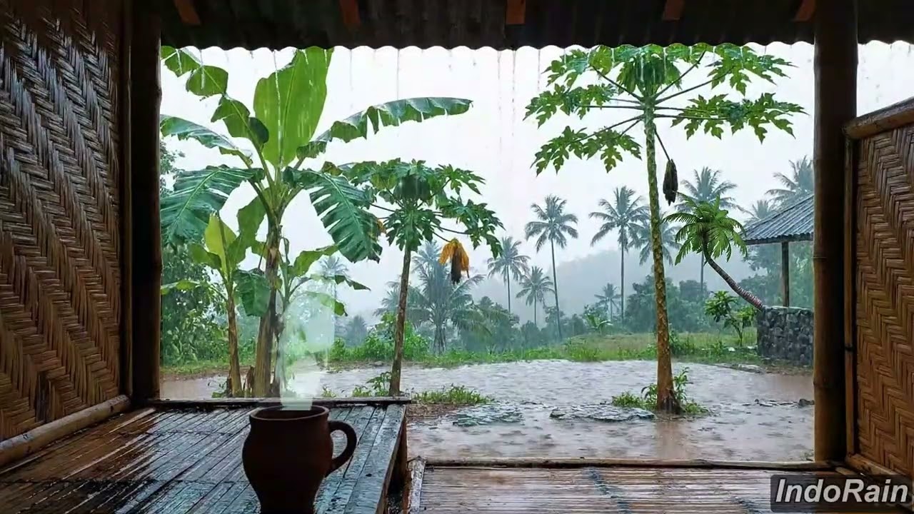 Gentle Rain Sounds for Sleeping ⛈️ Heavy Rain and Thunderstorm for Deep Sleep and Relaxation
