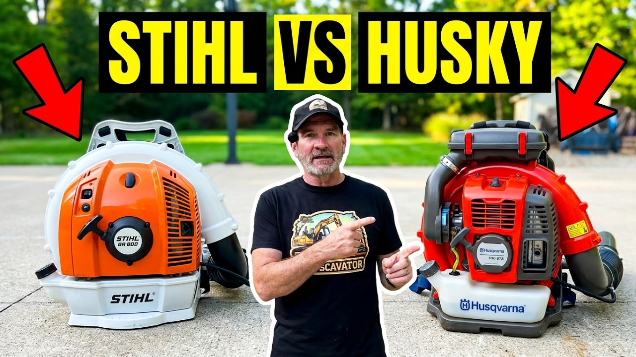 I compare the new Husqvarna 590 BTS to the largest Stihl Backpack blower the BR 800