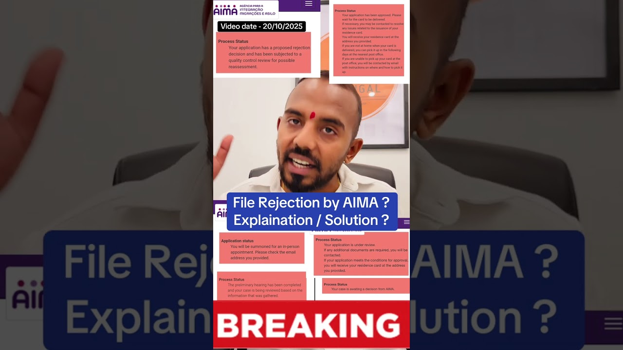 File Rejection by AIMA ? Explaination Solution ? ®Live Portugal By Harry | Advocate Harry | Portugal