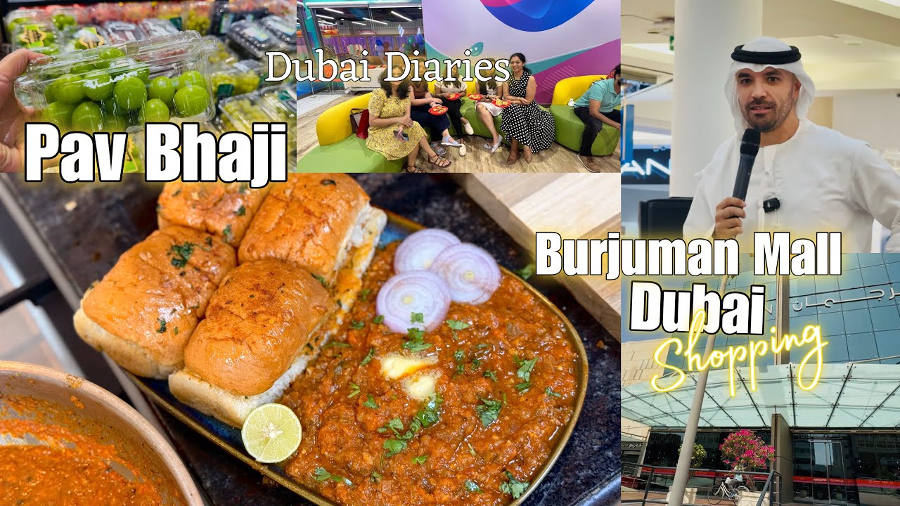 Easy Pav Bhaji Recipe | Shopping in Burjuman Mall | Day In My Life | Dubai Homemaking vlog#Dubaivlog