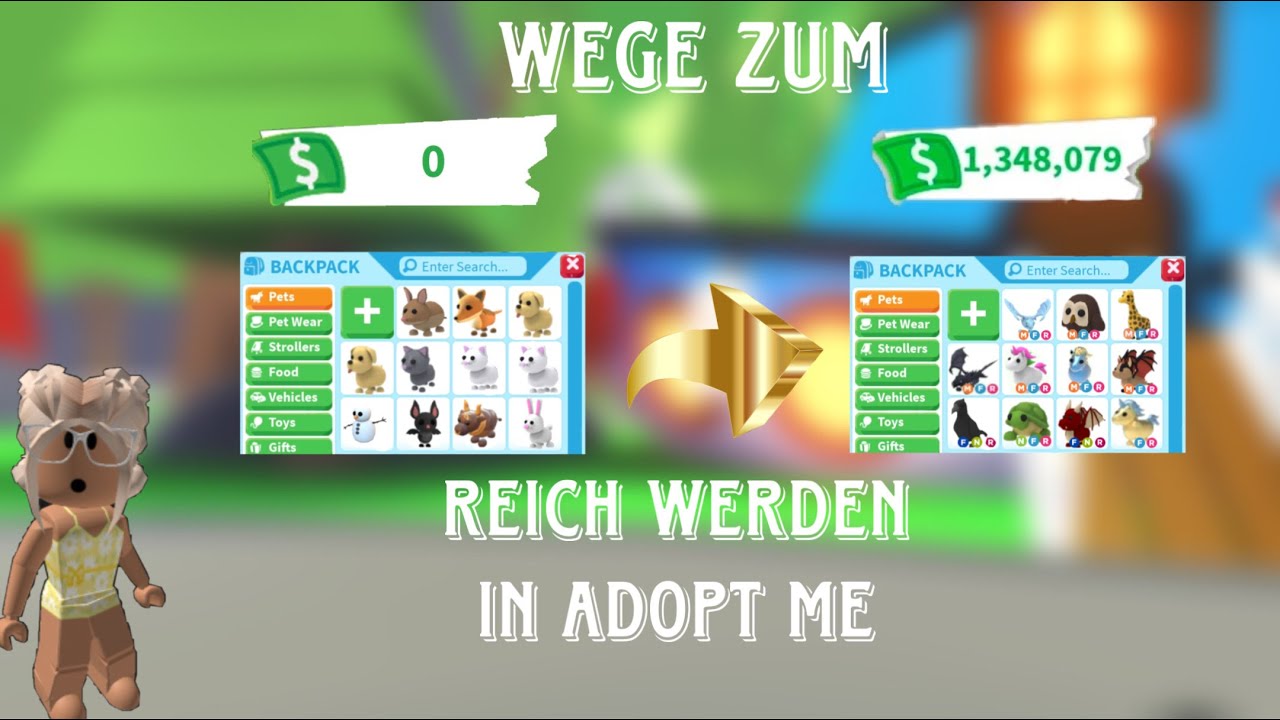 So wirst DU REICH in adopt me! 😍💗💫 || Mrspinksheep 🐑💜