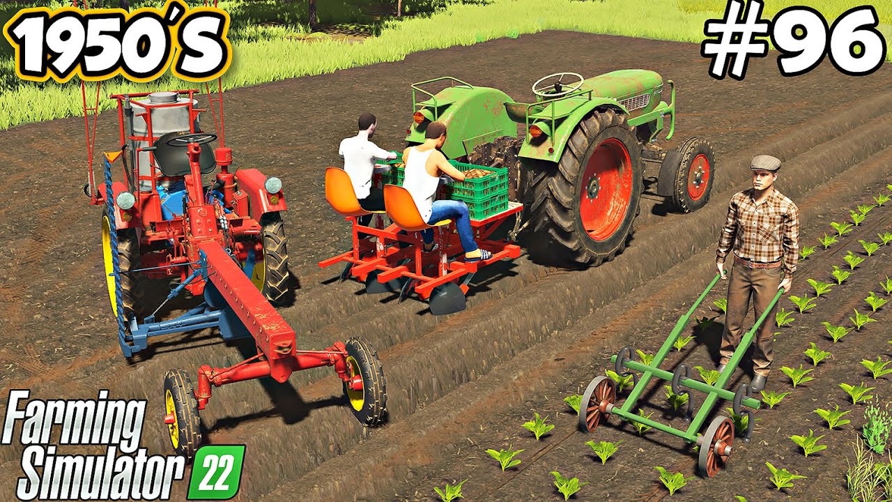 1950'S. FORTSCHRITT RS09 in action. HAND WEEDER. Planting potatoes. Farming simulator 22. FS 22. E96
