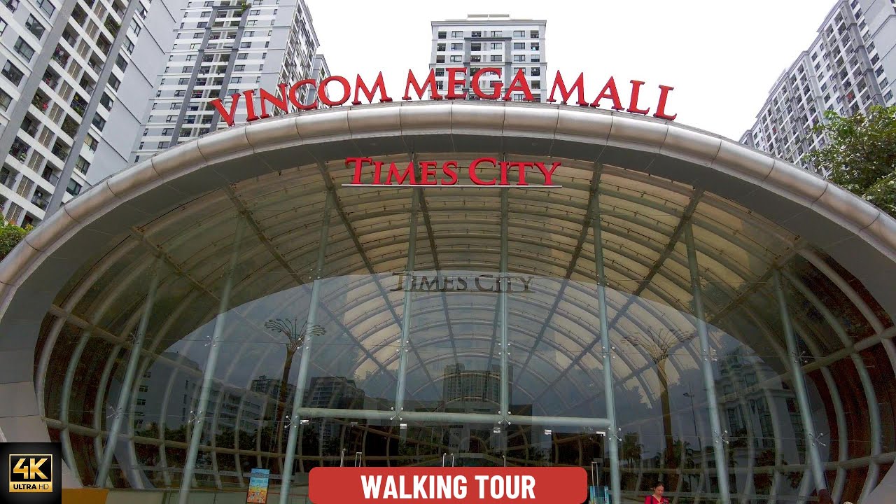 Let's Walk | 4K Vincom Mega Mall Times City in Hanoi Vietnam Walking Tour 60FPS