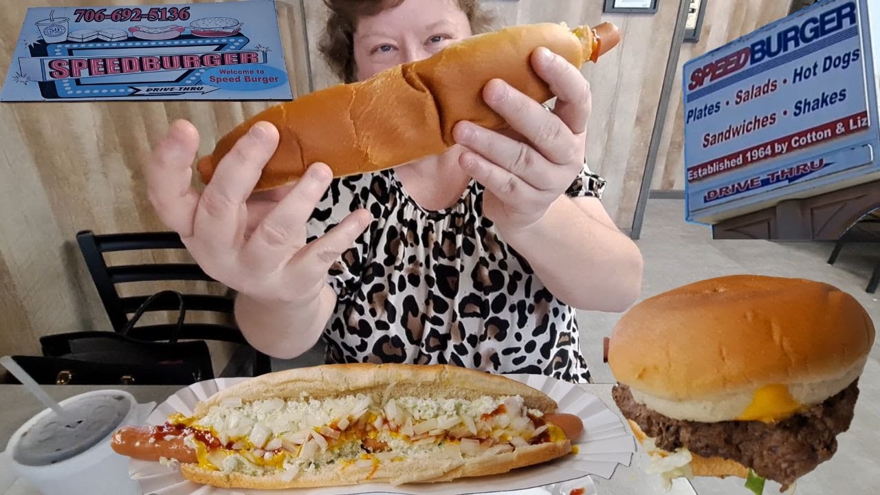 SPEEDBURGER RESTAURANT REVIEW! FOOTLONG HOTDOGS & JUICY BURGERS! BEEN AROUND SINCE 1964!