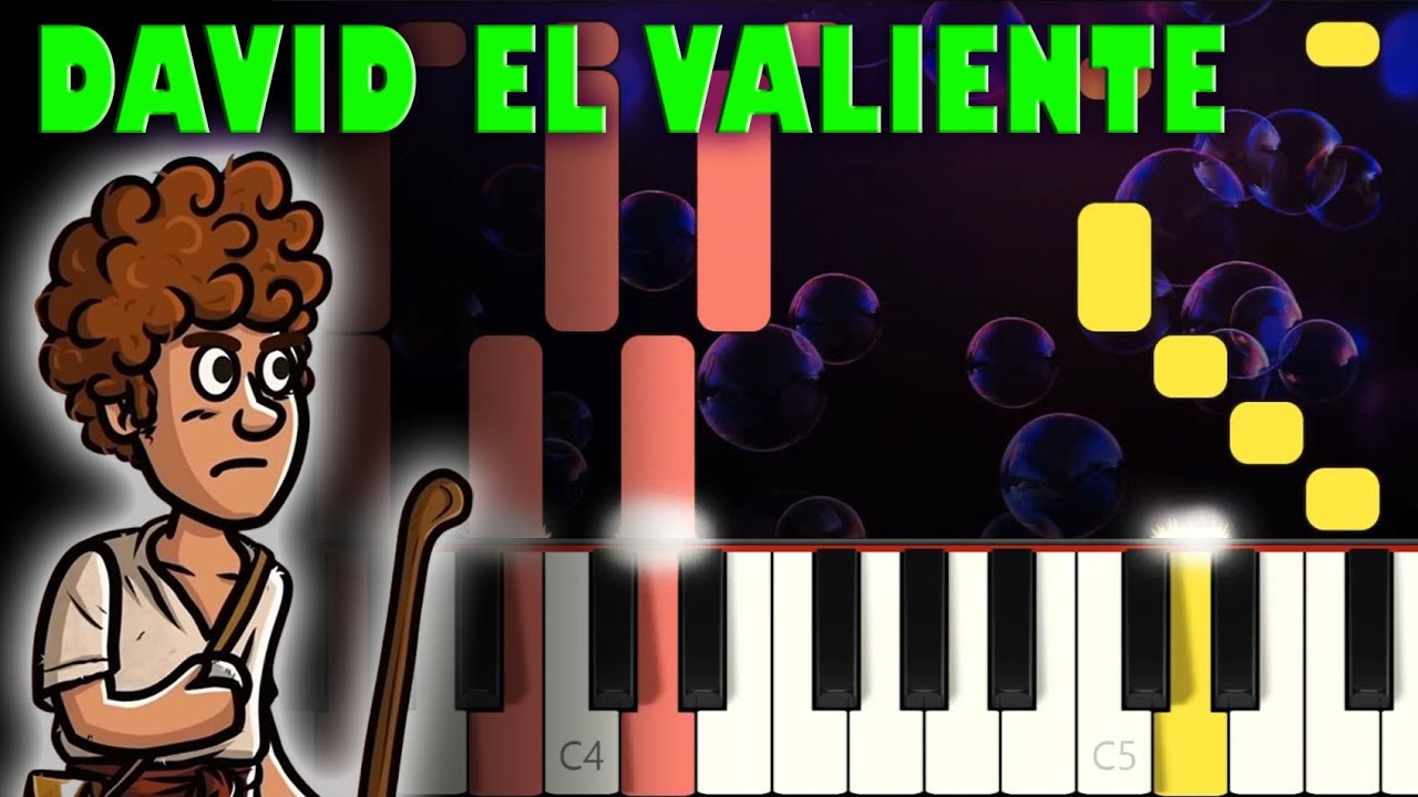 David el Valiente - Mi Primera Biblia | Piano Cover | Tutorial | Karaoke