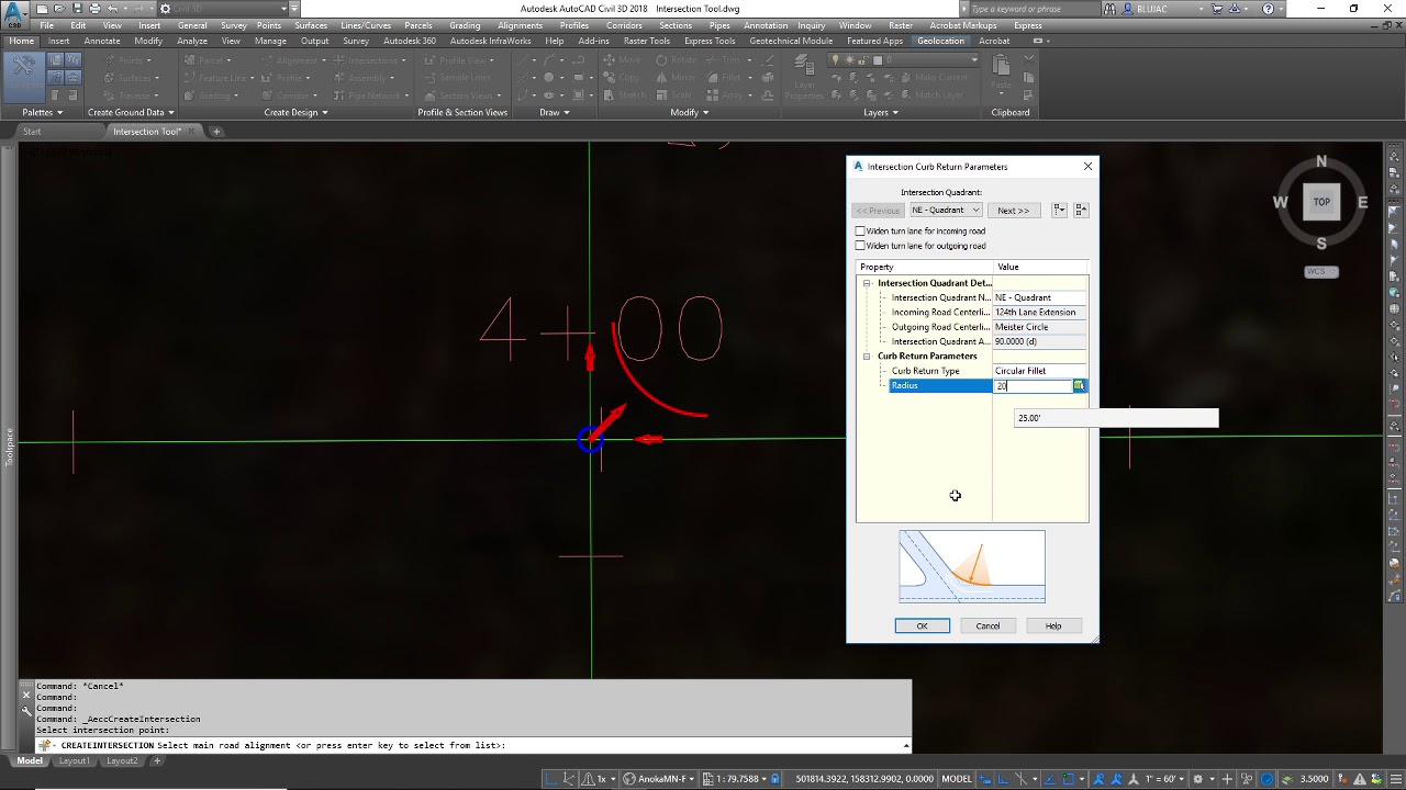 Intersection Tool in Civil 3D (How To)
