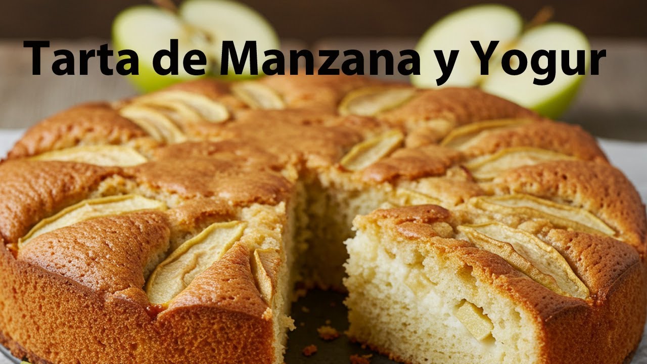 La Tarta de Yogur y de Manzana, una tarta muy sencilla de hacer 🍰🎂.