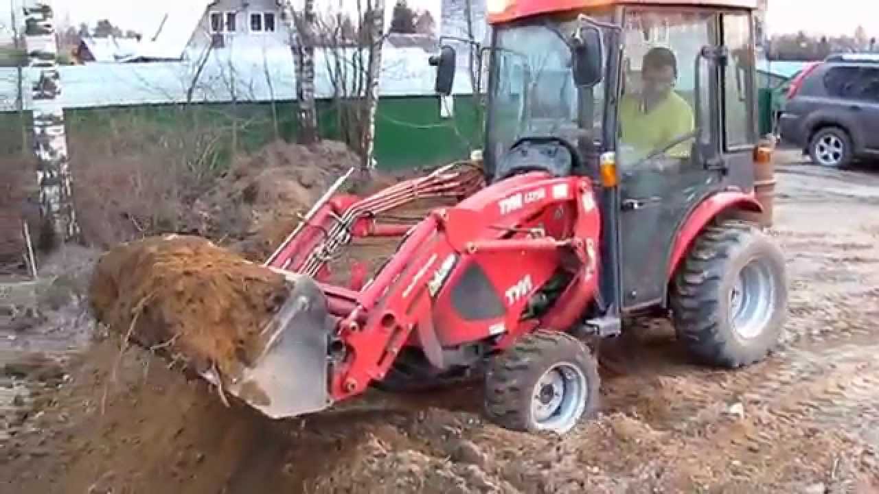 Выбор минипогрузчика очевиден.Несколько часов работы минитрактора TYM