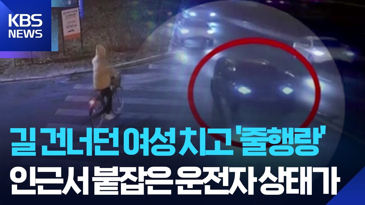 [글로벌K] 길 건너던 여성 치고 '줄행랑'&hellip;인근서 붙잡은 운전자 상태가 / KBS  2026.03.24.