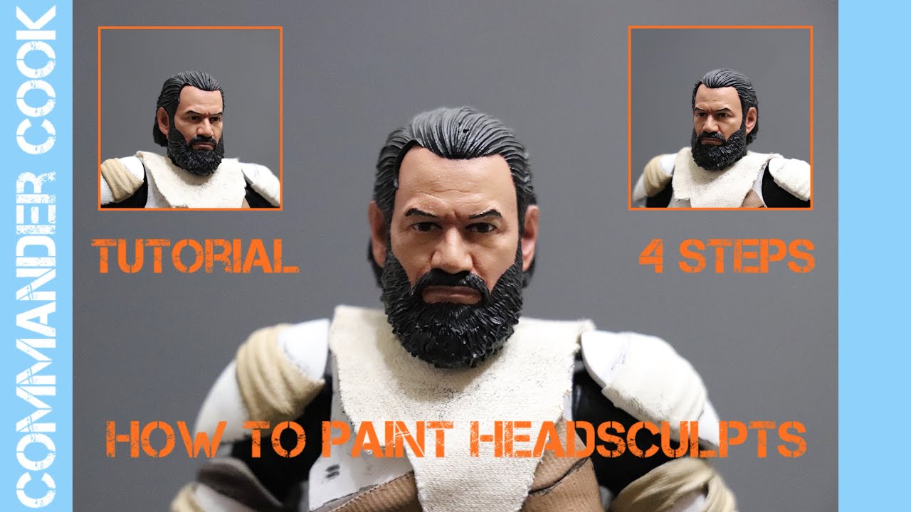 How to Paint an Action Figure Headsculpt(Tutorial)| Star Wars Black Series